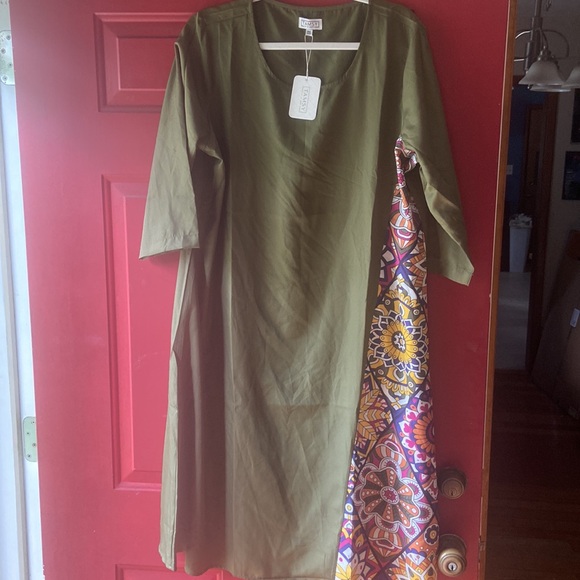 Side Patchwork Midi Dress - Picture 4 of 7